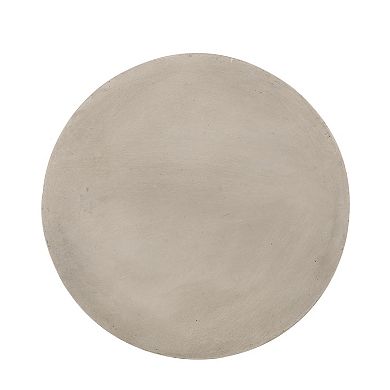 Light Gray Outdoor Light Weight Concrete Side Table End Table for Backyard