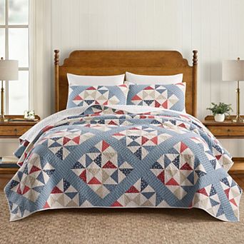 Modern Heirloom Americana Heartland Quilt Set with Shams