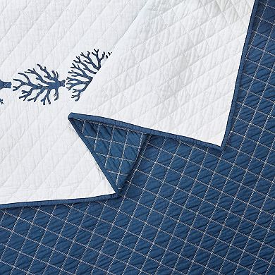 Modern Heirloom Tranquil Reed Quilt Set with Shams