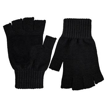Men's isotoner Marled Knit Fingerless Gloves