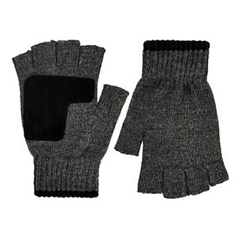 Men's isotoner Marled Knit Fingerless Gloves