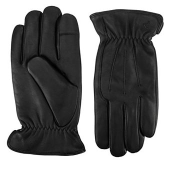 Men's isotoner Leather Touchscreen Gloves