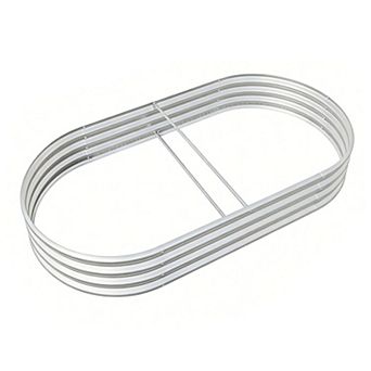 88"x 44"x 11" Oval Metal Raised Garden Bed Large Outdoor Planter for Vegetables, Flowers & Plants
