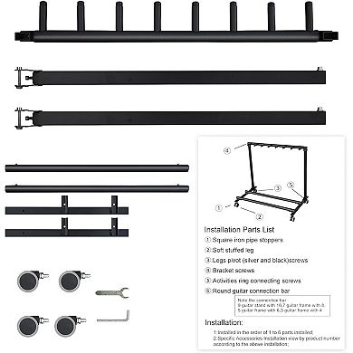 ANIXOL Folding Multi Guitar Floor Stand Rack