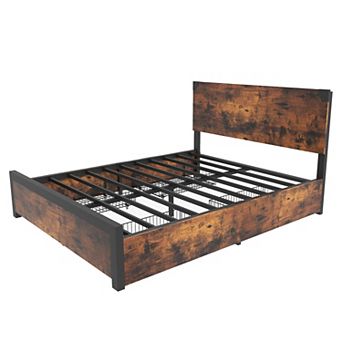 ANIXOL Platform Bed Frame with Headboard
