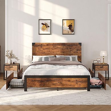ANIXOL Platform Bed Frame with Headboard