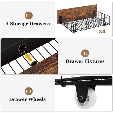 ANIXOL Platform Bed Frame with Headboard