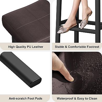 ANIXOL Padded Saddle Bar Stools Set of 2