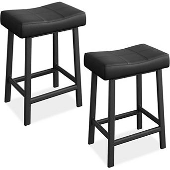ANIXOL Padded Saddle Bar Stools Set of 2