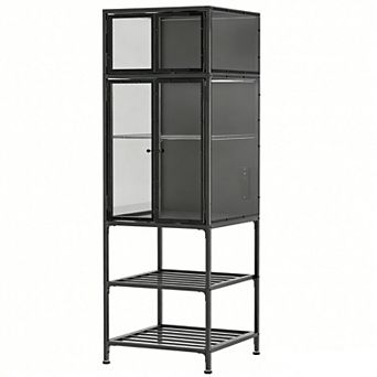 3D Printer Cabinet, Noise & Dust Proof Organizer with Double Layer Storage Rack for Office Home