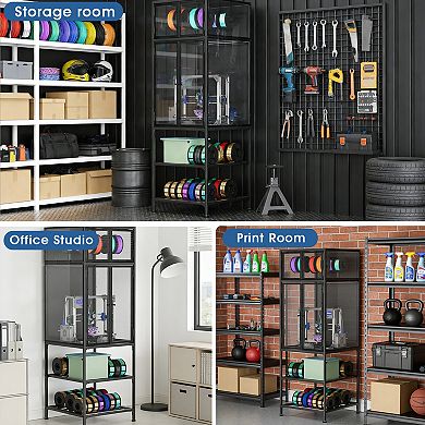 3D Printer Cabinet, Noise & Dust Proof Organizer with Double Layer Storage Rack for Office Home