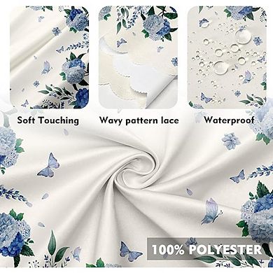Round Summer Tablecloth, Polyester, Waterproof, Stain-Resistant, Wrinkle-Free