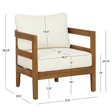 Linon Breton Outdoor Club Chair