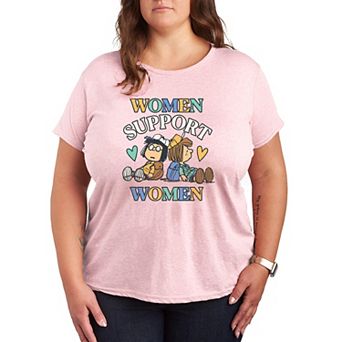 Plus Size Peanuts Women Support Women Graphic Tee
