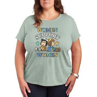 Plus Size Peanuts Women Support Women Graphic Tee