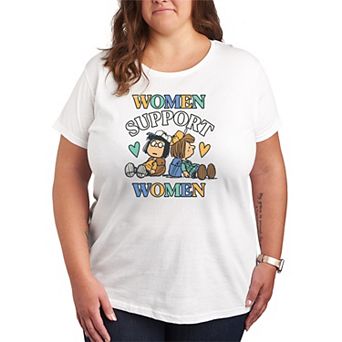 Plus Size Peanuts Women Support Women Graphic Tee