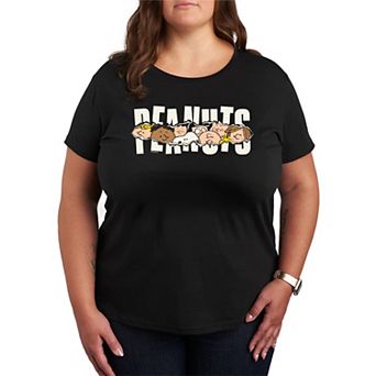 Plus Size Peanuts Snoopy & Friends Logo Graphic Tee