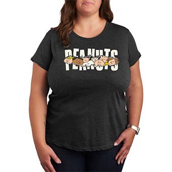 Plus Size Peanuts Snoopy & Friends Logo Graphic Tee