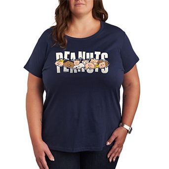 Plus Size Peanuts Snoopy & Friends Logo Graphic Tee