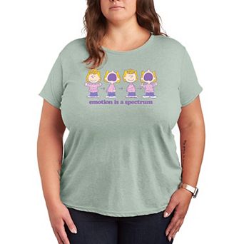 Plus Size Peanuts Emotion Is A Spectrum Graphic Tee