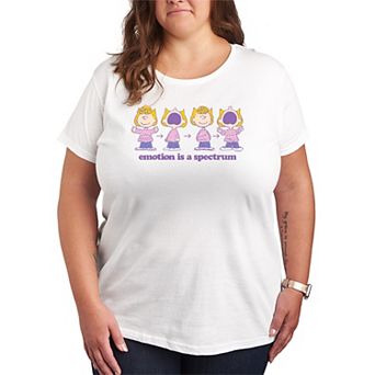 Plus Size Peanuts Emotion Is A Spectrum Graphic Tee