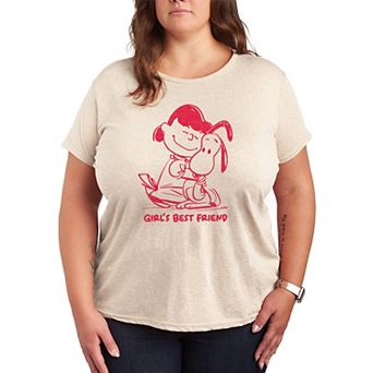 Plus Size Peanuts Lucy & Snoopy Graphic Tee