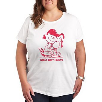 Plus Size Peanuts Lucy & Snoopy Graphic Tee