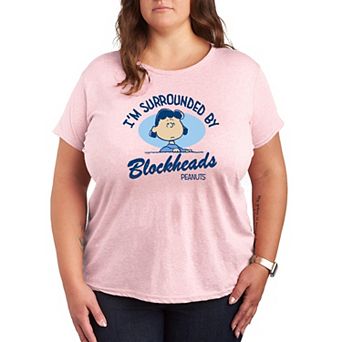 Plus Size Peanuts Lucy I'm Surrounded By Blockheads Graphic Tee