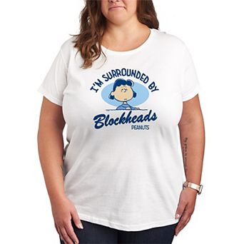 Plus Size Peanuts Lucy I'm Surrounded By Blockheads Graphic Tee