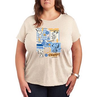 Plus Size Peanuts Snoopy Fashion Sketchbook Graphic Tee