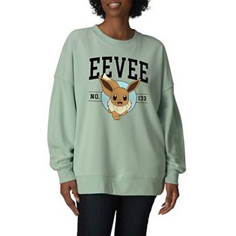 Women's Pokémon Eevee Oversized Fleece Crew Sweatshirt