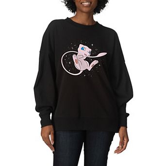 Women's Pokémon Starry Mew Oversized Fleece Crew Sweatshirt