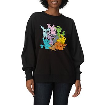 Women's Pokémon Eevolutions Oversized Fleece Crew Sweatshirt