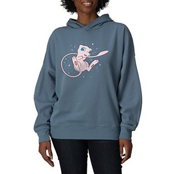Women's Pokémon Starry Mew Oversized Fleece Hoodie Sweatshirt