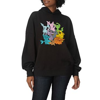 Women's Pokémon Eevolutions Oversized Fleece Hoodie Sweatshirt