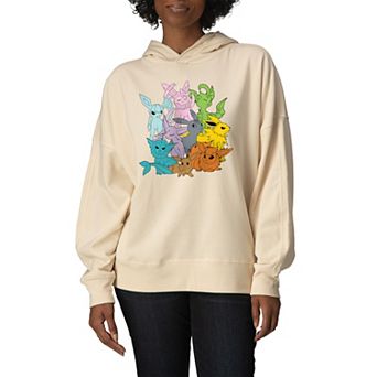Women's Pokémon Eevolutions Oversized Fleece Hoodie Sweatshirt