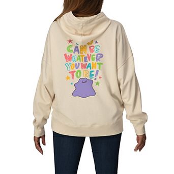 Women's Pokémon Ditto Oversized Fleece Hoodie Sweatshirt