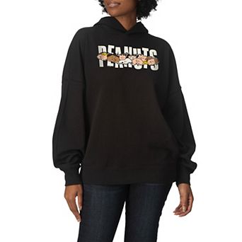 Women's Peanuts Snoopy & Friends Oversized Fleece Hoodie Sweatshirt
