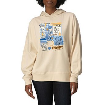 Women's Peanuts Snoopy Oversized Fleece Hoodie Sweatshirt