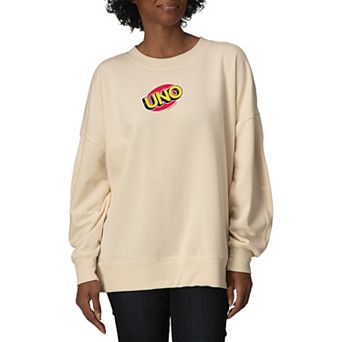 Women's UNO Logo Oversized Fleece Crew Sweatshirt