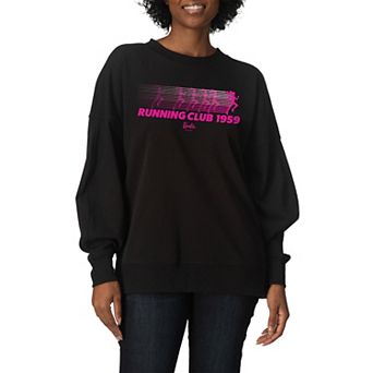 Women's Barbie Running Club 1959 Oversized Fleece Crew Sweatshirt