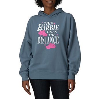 Women's This Barbie Goes The Distance Oversized Fleece Hoodie Sweatshirt