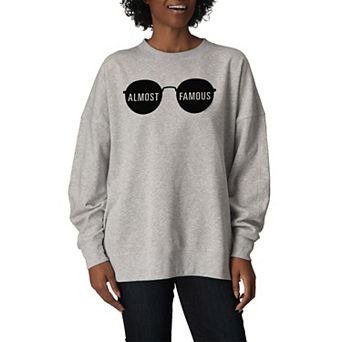 Women's Almost Famous Logo Oversized Fleece Crew Sweatshirt