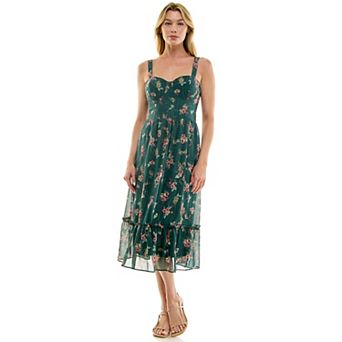 Juniors' Lily Rose Molded Cup Midi Dress