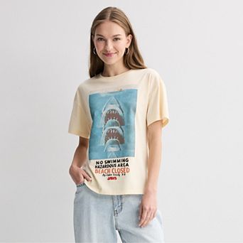 Juniors' Jaws No Swimming Graphic Tee