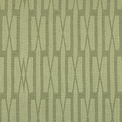 No. 918 Dover Tonal Geometric Semi-Sheer Back Tab Single Window Curtain Panel