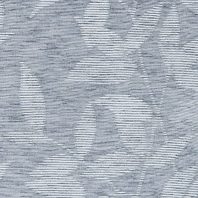 No. 918 Nadia Textured Botanical Semi-Sheer Grommet Single Window Curtain Panel