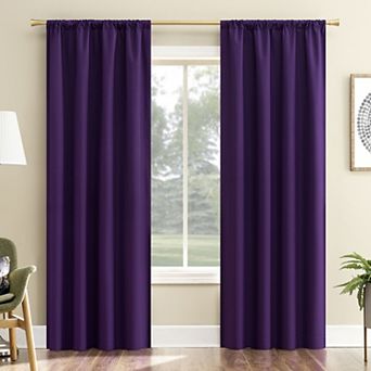 Sun Zero Karina Textured Blackout Single Window Curtain Panel