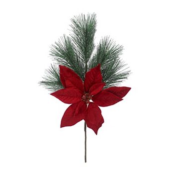 St. Nicholas Square® Artifical Pine & Poinsettia Arrangement Pick Decoration