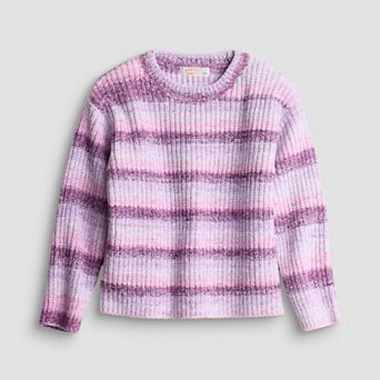 Baby & Toddler Girl Jumping Beans® Confetti Nep Chenille Shaker Stitch Crew Pullover Sweatshirt